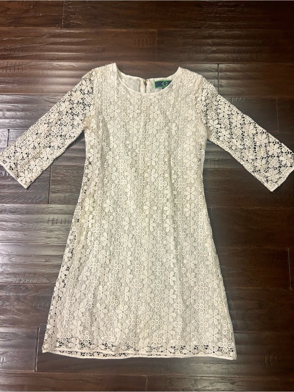 C.Wonder by Christian Siriano Cream  Lace Midi Dress